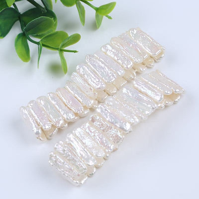 Women Bracelet Natural White Pink Pur[ple Color Freshwater Biwa Pearl Bead Design Bracelets