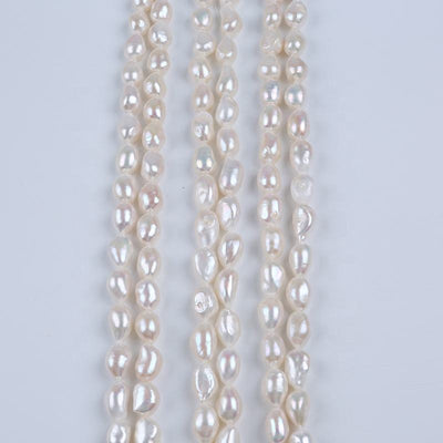 11-12mm A/AA/AAA Quality Natural White Freshwater Pearl Baroque Strand Diy Jewelry Accessories