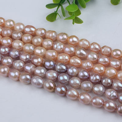Wholesale Jewelry Making 11-12mm White pink Purple Freshwater Pearl Rice Beads Strands