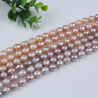 Wholesale Jewelry Making 11-12mm White pink Purple Freshwater Pearl Rice Beads Strands