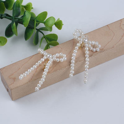 Women Fine Jewelry Natural White Color Potato Freshwater Pearl 925 Silver Ear Clip Earrings