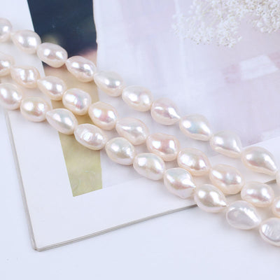 11-12mm A/AA/AAA Quality Natural White Freshwater Pearl Baroque Strand Diy Jewelry Accessories