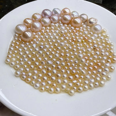 【Ice-Cold AK Pearl Clam】Chilled AK Pearl Clams — Freshly Shucked, 10 Ultra-Bright Pearls for DIY Jewelry