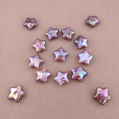 【Five-Pointed Star Pearl Clam】 Natural Five-Pointed Star Pearl Clams Opened Live! Guaranteed 2 Pearls per Clam Unique Star-Shaped Baroque Pearls DIY Earrings & Jewelry